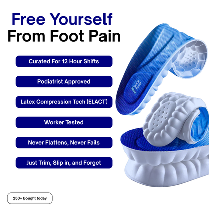 Latex Compression Tech (ELACT) Insoles For Workers - Save up to 56% today.