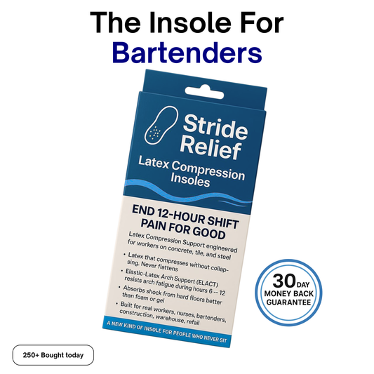 Latex Compression Tech (ELACT) Insoles For Bartenders - Save up to 56% today.